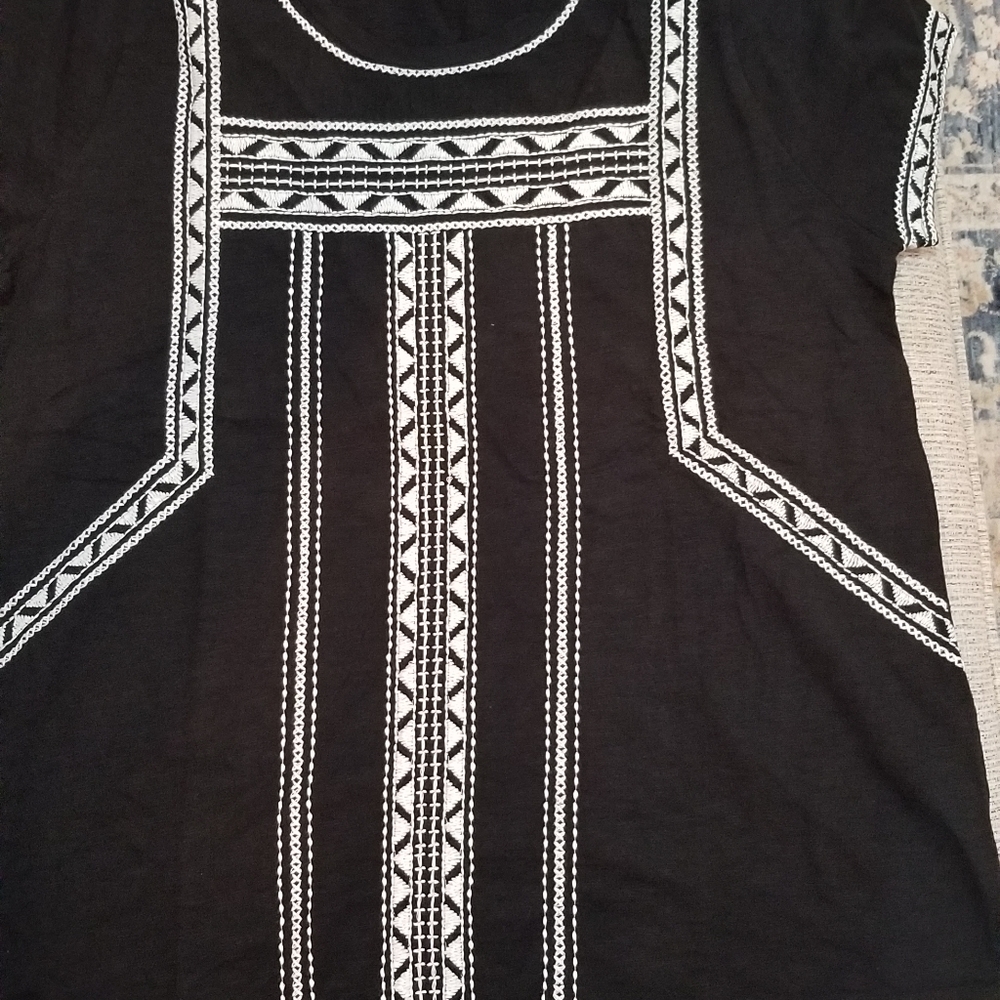 NWT Lucky Brand womens XL black shirt.